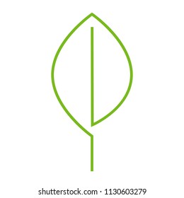 leaf of a tree in a minimalist style