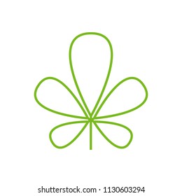 leaf of a tree in a minimalist style