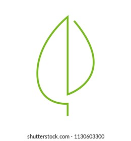 leaf of a tree in a minimalist style