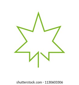leaf of a tree in a minimalist style