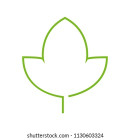 leaf of a tree in a minimalist style