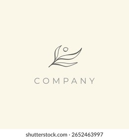 Leaf Tree monoline. illustration human yoga, Universal creative premium symbol. Vector sign icon logo template. Vector illustration