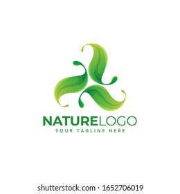 Leaf tree shape nature herbal healthy life logo