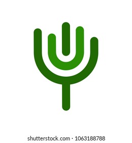 Leaf and tree symbol. Ecology icon. Nature logo. Vector eps 10.