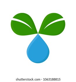 Leaf and tree symbol. Ecology icon. Nature logo. Vector eps 10.