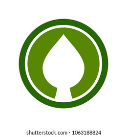 Leaf and tree symbol. Ecology icon. Nature logo. Vector eps 10.