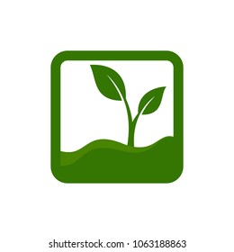 Leaf and tree symbol. Ecology icon. Nature logo. Vector eps 10.