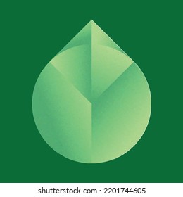Leaf of a tree vector icon, minimal cartoon style.