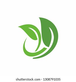Leaf, tree, water drop logo design template vector illustration