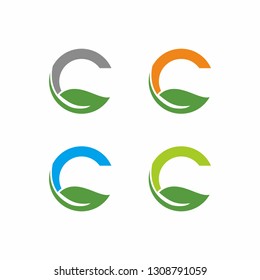 Leaf, tree, water drop logo design template vector illustration