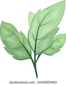 Folhas Twigs, fresco e bonito