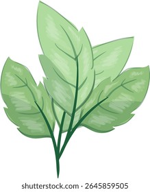 Folhas Twigs, fresco e bonito
