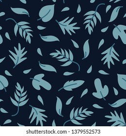 Leaf Variation Seamless Spring Floral Pattern