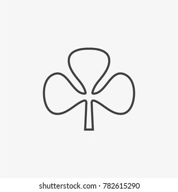Leaf vecor icon isolated on light grey background