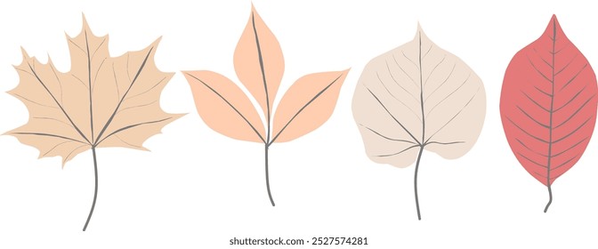 Leaf vector with aesthetic and warm autumn colors in October for banner and cover purposes and icons autumn and autumn leaf template