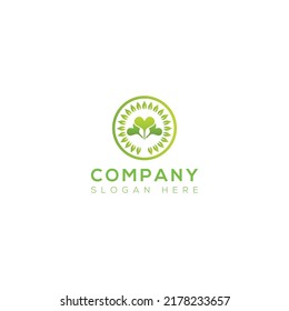 Leaf vector art logo design 