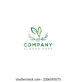 leaf vector art logo design 