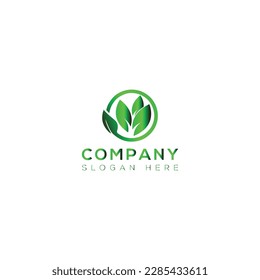 leaf vector art logo design