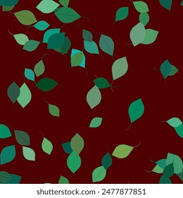 Leaf vector, vector backgrounds, floral vector, seamless texture, seamless wallpaper, background pattern, leaf silhouette, abstract background, pattern design, ornamental pattern