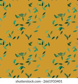 Vetor de folha, fundos vetoriais, vetor de padrão, vetor de ornamento, textura sem costura, folhas isoladas, padrão de folhas, textura de fundo, design floral, fundo de folhas, padrão de ornamento