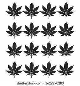 leaf vector, black atumn leaf on white background, vector illustration.