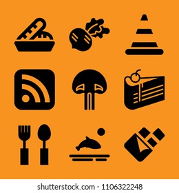 leaf, vector, block, square, setting and concept icon vector set. Flat vector design with filled icons. Designed for web and software interfaces