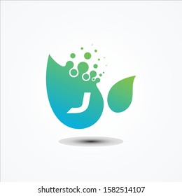 Leaf vector design with J letter symbol design minimalist. J letter for your best business symbol. Vector illustration EPS.8 EPS.10