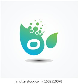 Leaf vector design with O letter symbol design minimalist. O letter for your best business symbol. Vector illustration EPS.8 EPS.10
