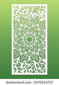 Leaf vector design roter cnc