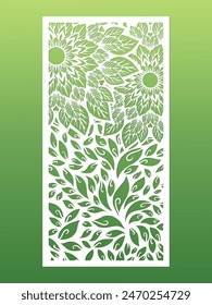 Leaf vector design roter cnc
