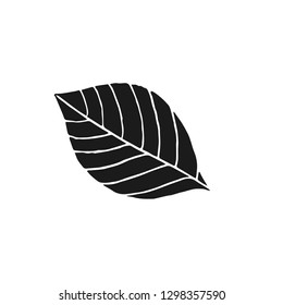 leaf vector doodle sketch isolated on white background