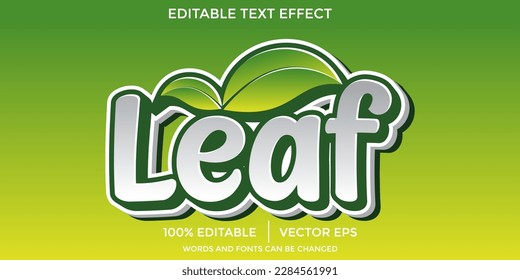Leaf vector editable Text Effect