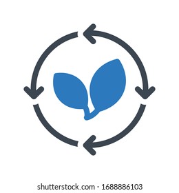  leaf vector glyph color icon 