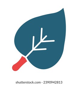 Leaf Vector Glyph Two Color Icon For Personal And Commercial Use.
