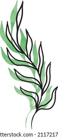 leaf vector hand drawn illustration