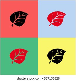 Leaf vector  icon.