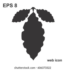 Leaf Vector Icon or Element for Eco and Bio Logos Isolated