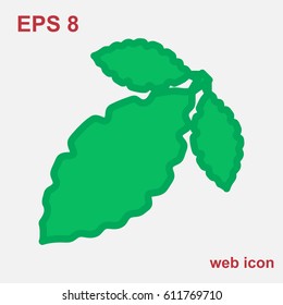 Leaf Vector Icon or Element for Eco and Bio Logos Isolated