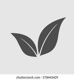 Leaf vector icon EPS 10. Eco simple isolated logo.