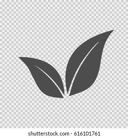 Leaf vector icon EPS 10. Eco simple isolated logo on transparent background.