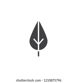 Leaf vector icon. filled flat sign for mobile concept and web design. Ecology simple solid icon. Symbol, logo illustration. Pixel perfect vector graphics
