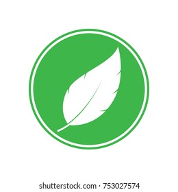 leaf vector icon in flat design