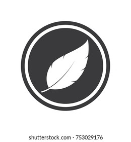leaf vector icon in flat design