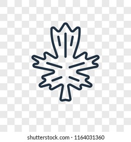 Leaf vector icon isolated on transparent background, Leaf logo concept