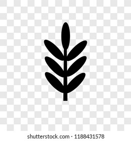 Leaf vector icon isolated on transparent background, Leaf transparency logo concept