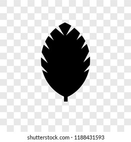 Leaf vector icon isolated on transparent background, Leaf transparency logo concept