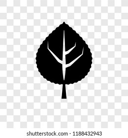 Leaf vector icon isolated on transparent background, Leaf transparency logo concept