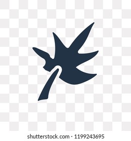 Leaf vector icon isolated on transparent background, Leaf transparency concept can be used web and mobile