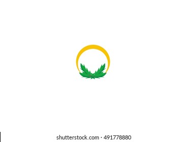 leaf vector icon logo