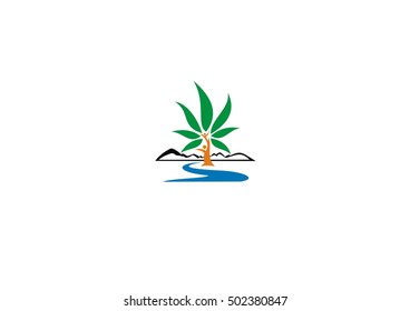 leaf vector icon logo